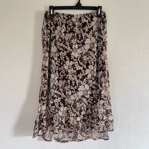 beautiful brown midi skirt
